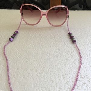 Women Vintage Glasses Fashion Sunglasses + Rope